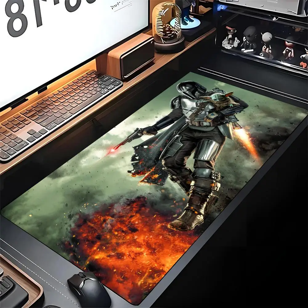 

The M-MandalorianES Mouse Trendy Pad Edge Big Gaming Locking Computer Gamer Large Rubber Art Mousepad Laptop Desk Mat
