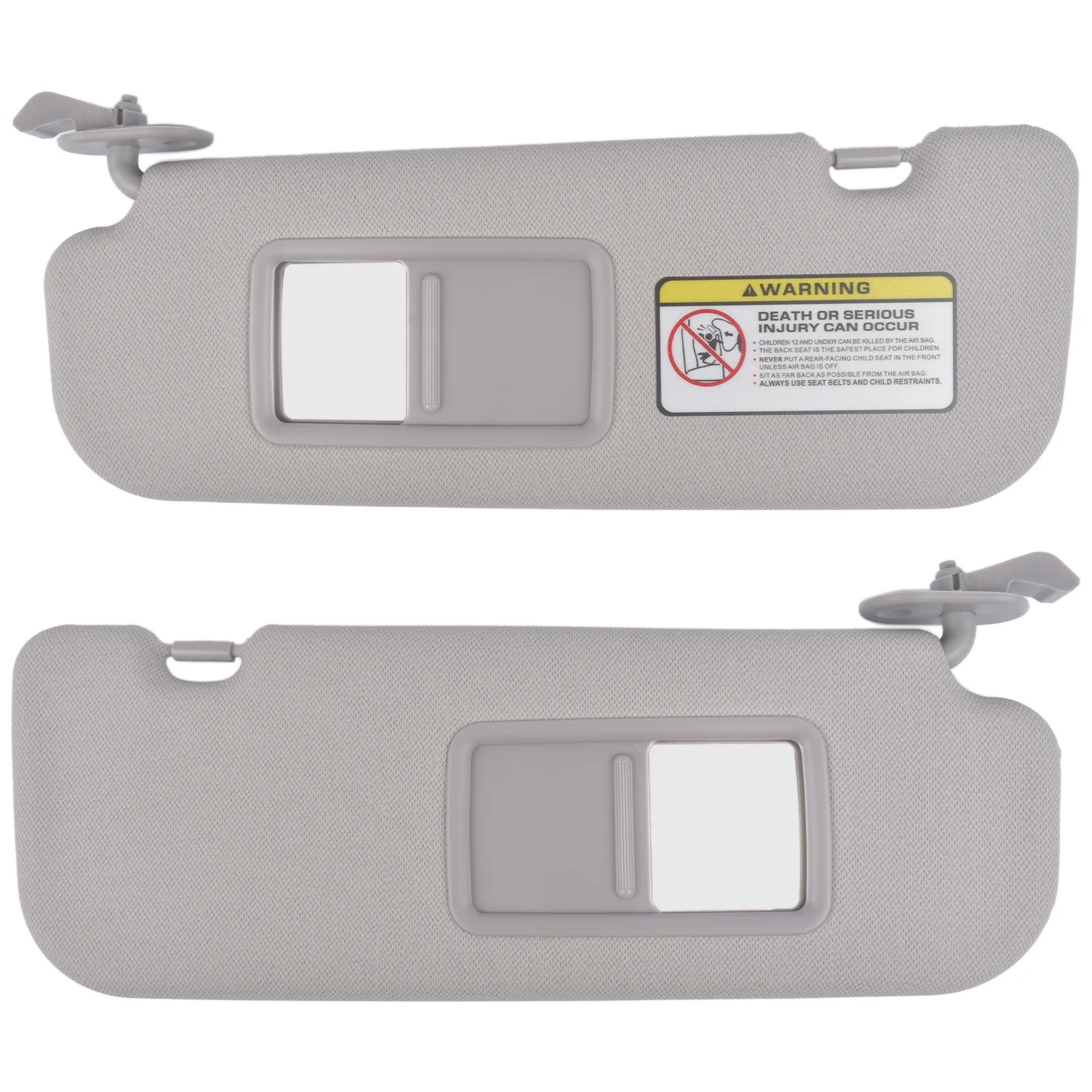 

AP02 Front Left & Right Side Sun Visor W/ Mirror Gray For Hyundai Veloster 2012-2015