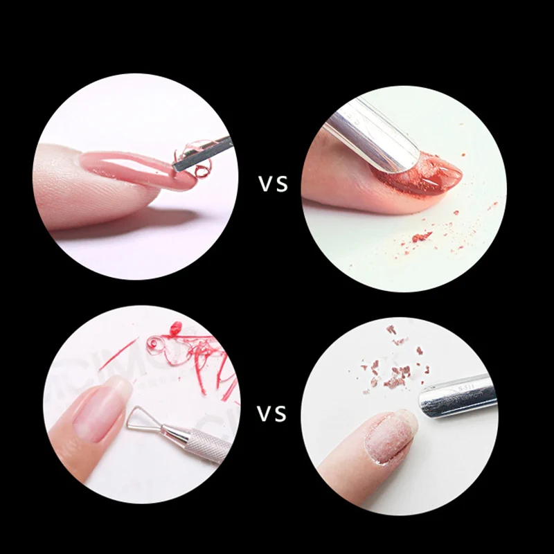 Dissolvant de vernis à ongles en acier inoxydable, outil de manucure, 1 pièce