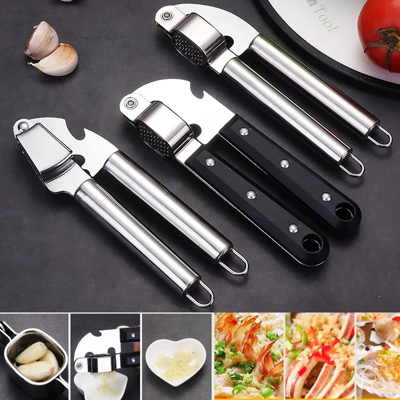 Garlic Press Crusher Mincer Kitchen Stainless Steel Garlic Smasher Squeezer Manual Press Tool Cocina Accessoires De Cuisine