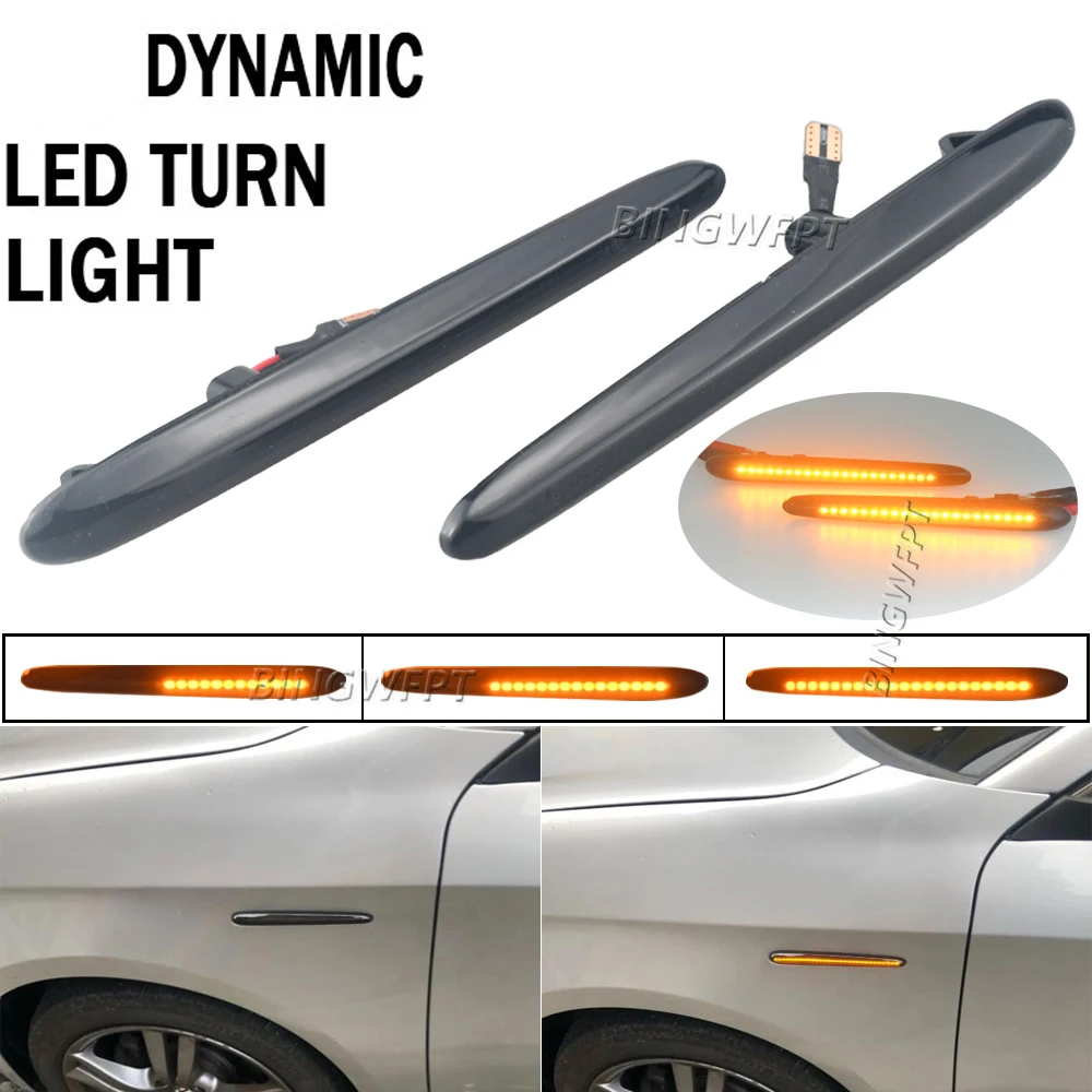 2Pcs LED Dynamic Side Marker Lights Arrow Turn Signal Blinker Lamps For Alfa Romeo Giulietta 940 Juliet # 50513758 5052294