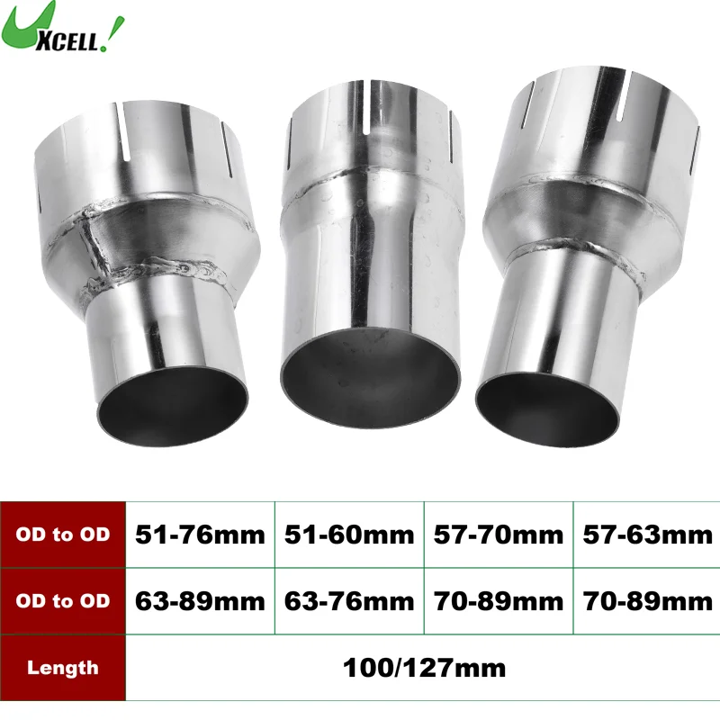 

Uxcell Universal Mandrel Exhaust Bend Elbow Concentric Reducer 51mm to 76mm OD 100/127mm Length 201 Stainless Steel Pipe Adapter