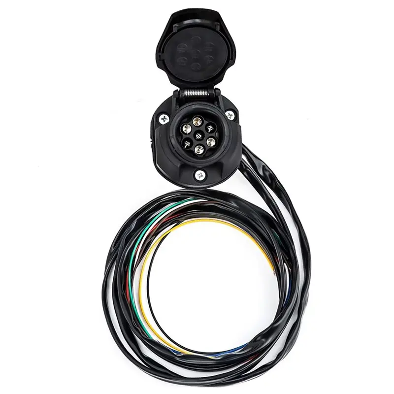 AT14 لسيارة مقطورة الأسلاك موصل أجزاء 7 دبوس مقطورة المقبس كابل 1.5 متر سلك جديد النمط الأوروبي مقطورة موصل