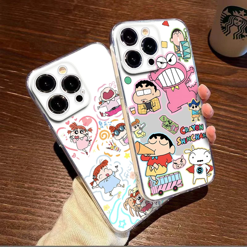 B29 Crayon Shin Chan Soft Case for Tecno POP 4 Pro 5 5P Camon 15 18 18T 18I 19 Spark 8P 8C 7T GO Pova 3 KD7 CD7 BC3