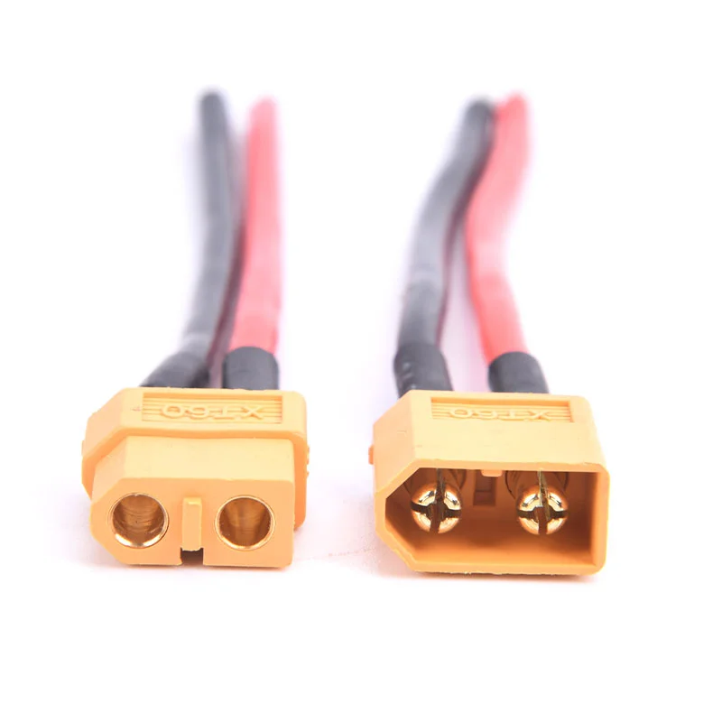 【XT60 XT-60 Male+Female Connectors Plugs With Silicone 14 AWG Wire 1Pair For RC Lipo Battery Banana Plug Connectors】