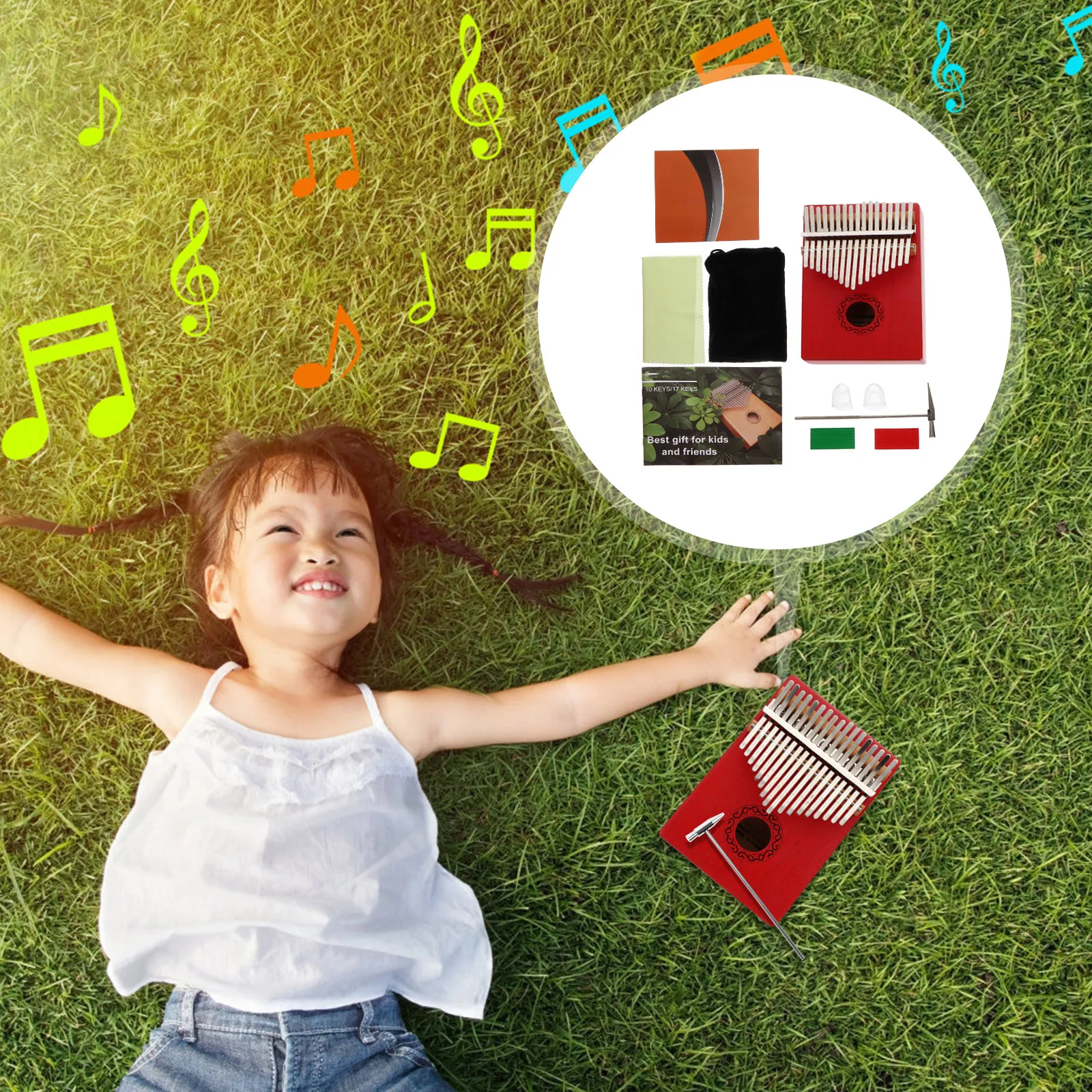 1 مجموعة المبتدئين كاليمبا الإبهام البيانو المحمولة إصبع أداة خفيفة الوزن الخشب بناء الصوت الطبيعي كاليمبا الصغيرة الرجعية