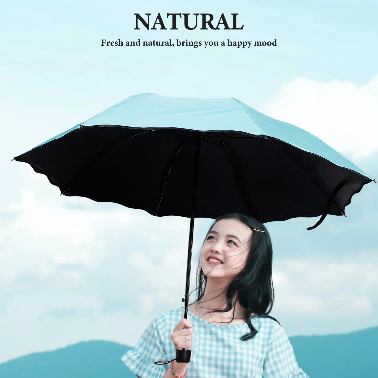 

Color Changing Foldable Compact Umbrella Uv Protection -Fold Small Portable Windproof Rain Sun Compact Umbrella