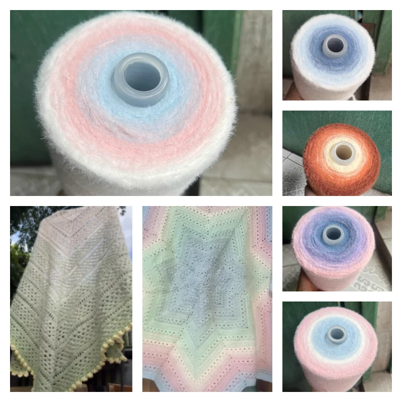 500 g/1000 g/1500 g 3-lagiges Wolken-Baumwollgarn, handgefertigt, DIY-Pullover, Schals, Tücher, Decken, Hilfsrohstoffe, Strickgarn