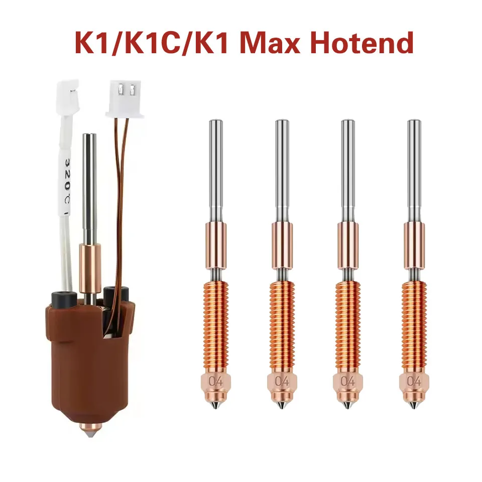 

Комплект керамического нагревательного блока для Creality K1C/K1 Max Hotend, детали 3D-принтера, комплект сопел с быстрой замены, устойчивость к разрыву тепла Hotend