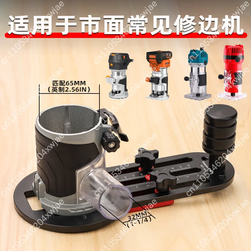 KD-0225 Woodworking Edge Trimmer Slot Locator Corner Rounding Jig Edge Banding Milling Guide Tool