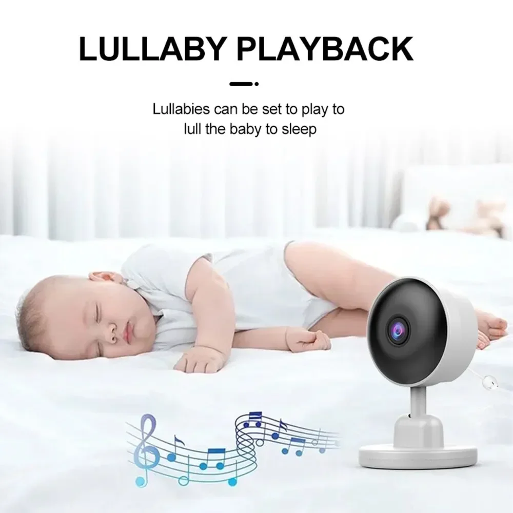 Babyphone vidéo sans fil, écran TFT 2.8 ", intérieur, audio bidirectionnel, vision nocturne, caméra intelligente, protection de sécurité