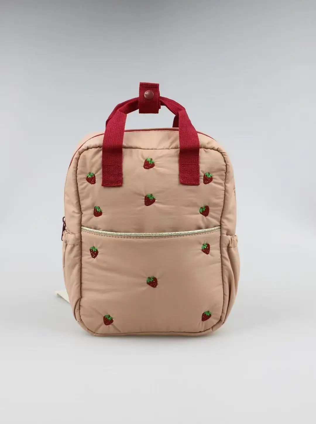 

2025 New Embroidered Kids Backpack Pink Strawberry Lightweight kid Bag Children's Backpack Kids Accessories