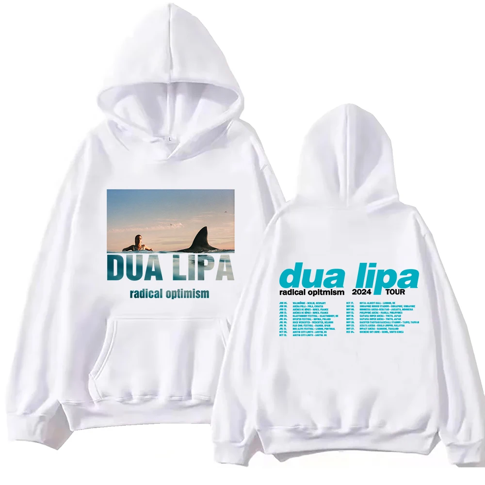 Dua Lipa Radical Optimism Printed Hoodies Harajuku Gothic Pullover Sweatshirt Long Sleeves Comfortable Soft Hooded Streetwear