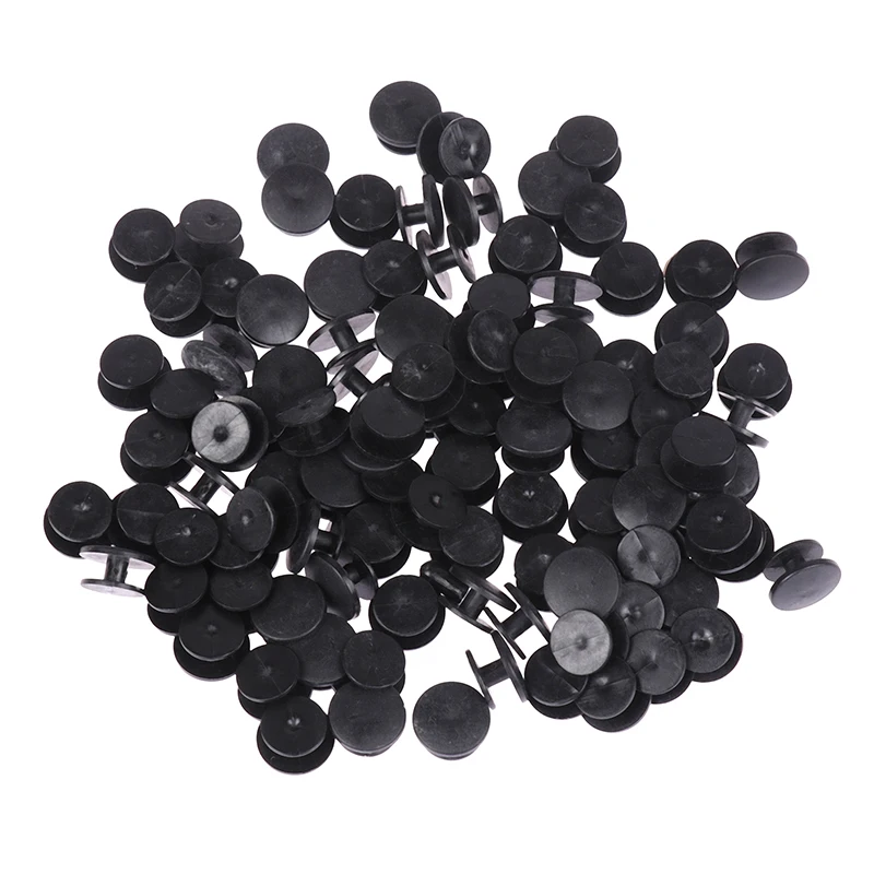 100pcs/pack Plastic Buckles Ornaments For Croc Shoes Accessories DIY Shoes Buttons Lightweight Buckles Blcak Clear