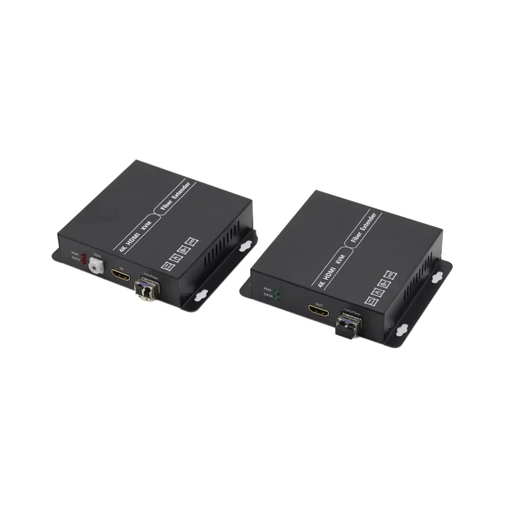 HD Video & Audio 4k*2k Optical Extender CCTV Fiber Optic Media Converter with 20KM Range Video Splitters & Converters