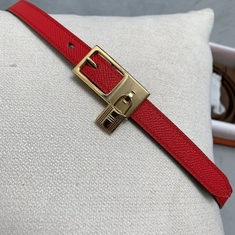 Waist Decoration 1.3 Needle buckle belt women\'s fashion leather locking belt everything right leather exquisite skirt belt