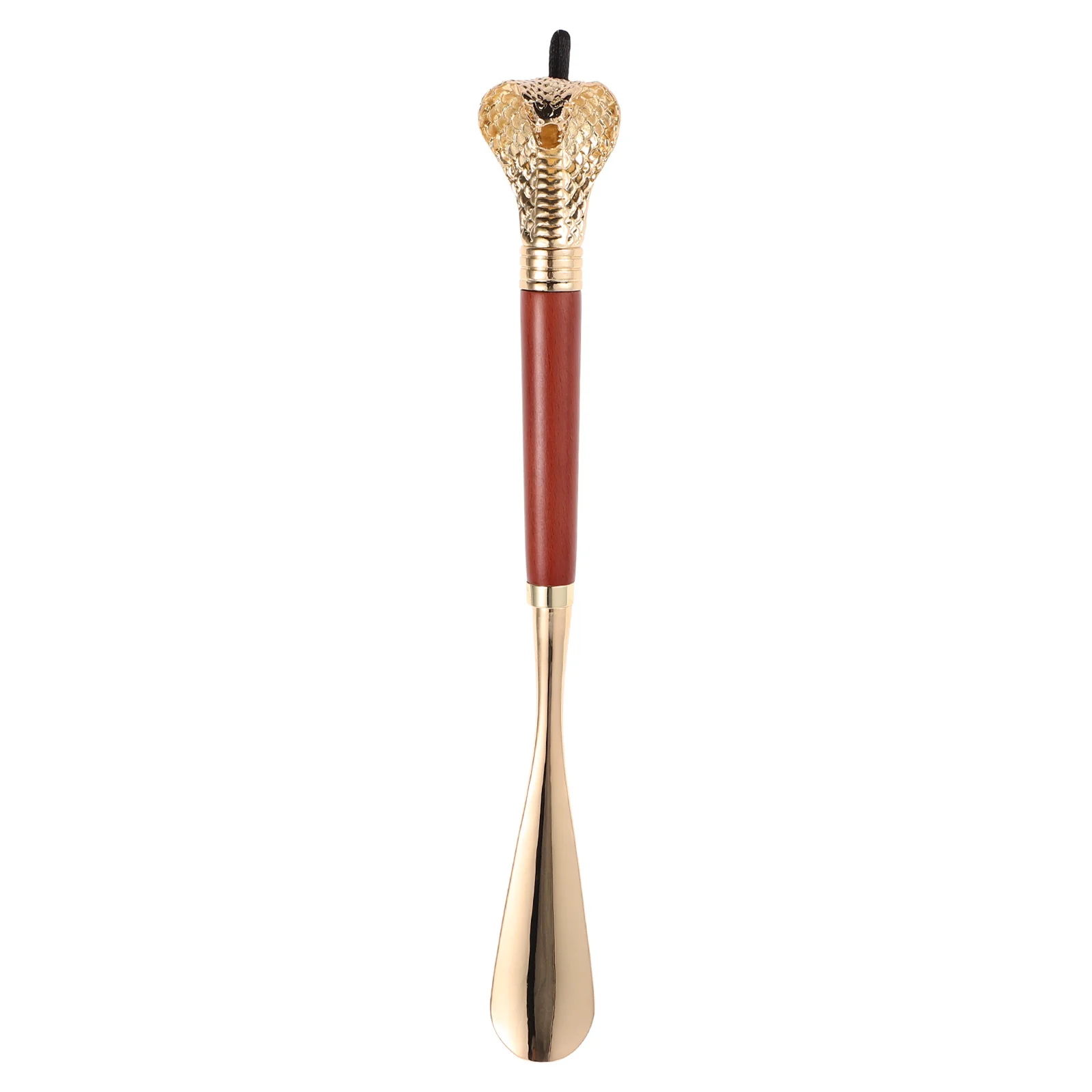 

Snake Head Shoehorn Long Handle Metal Lifter for Seniors Kids Boot Trumpet Cowboy Boots Shoe Stick Helper Durable Travel