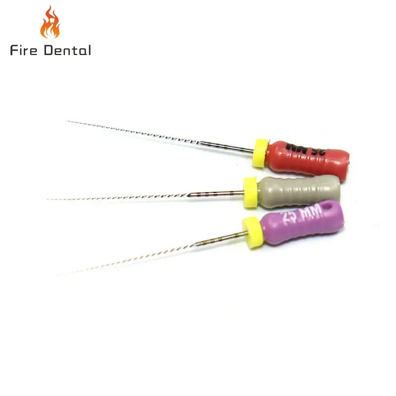 6pcs/Pack Dental C+ Files 21mm 25mm 6# 8# 10# for Root Canal Stainless Steel High Quality Dental Channel files