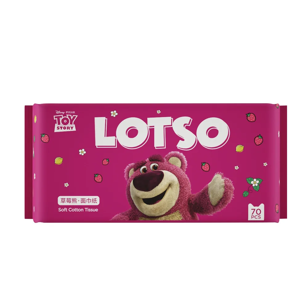 Miniso ディズニーイチゴクマ使い捨て純粋な綿洗濯スカーフ女性のためのビューティーサロン肥厚クレンジングベビー甘いスカーフ