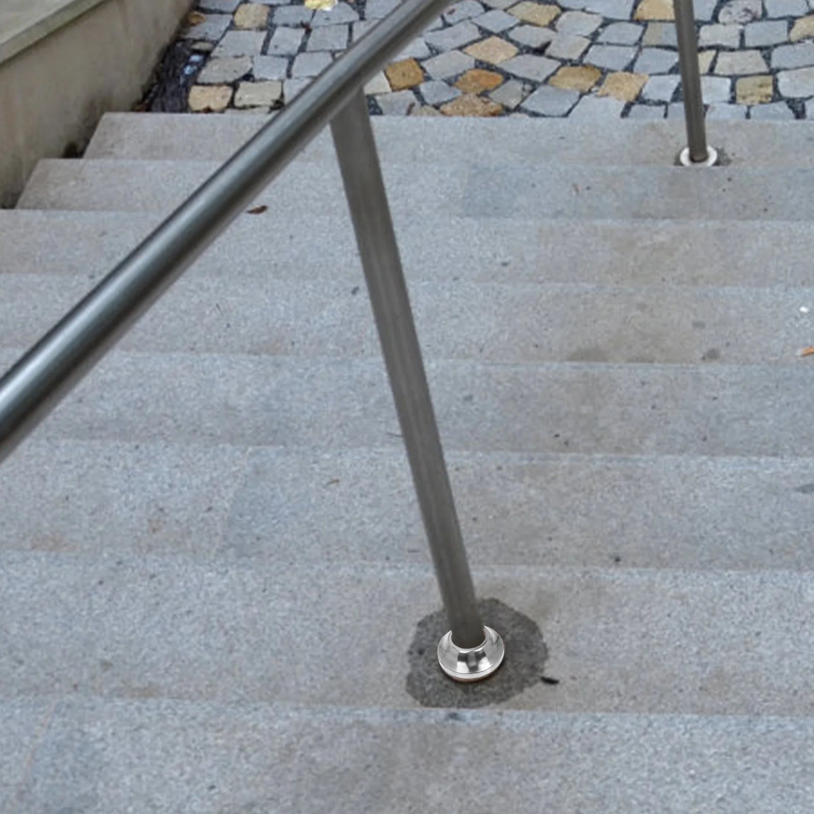 

6 Pcs Stainless Steel Railing Post Base Deck Bracket Support Silver Metal Trim Anchor For Fence H rail Railing Cover Gardening