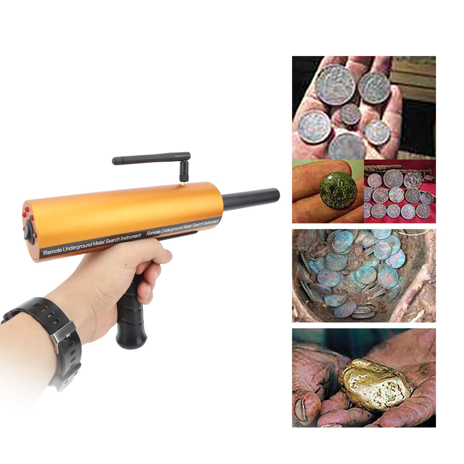 Metal Locator Metal Detector AKS Metal Detector 1000M 15M Inspection Depth Underground Metal Scanner for Gold Silver Copper