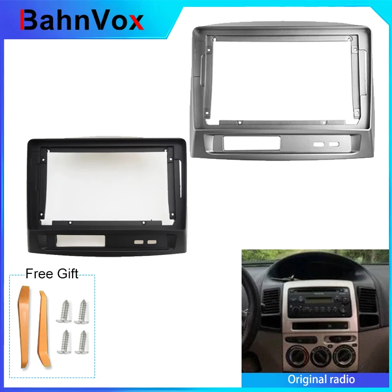 9 inch Android Car Radio frame for Toyota VIOS 2003-20072din Stereo GPS Fascia bezel Panel Adapter wire harness