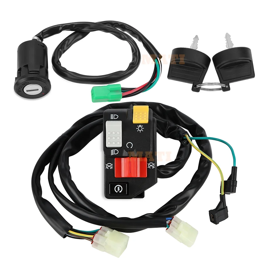

Handlebar & Key Switch for Honda TRX400EX 400EX 2005-2007 TRX450ER 450ER 2006-2014 35200-HN1-A41 35150-HP1-A03 35100-HP1-003