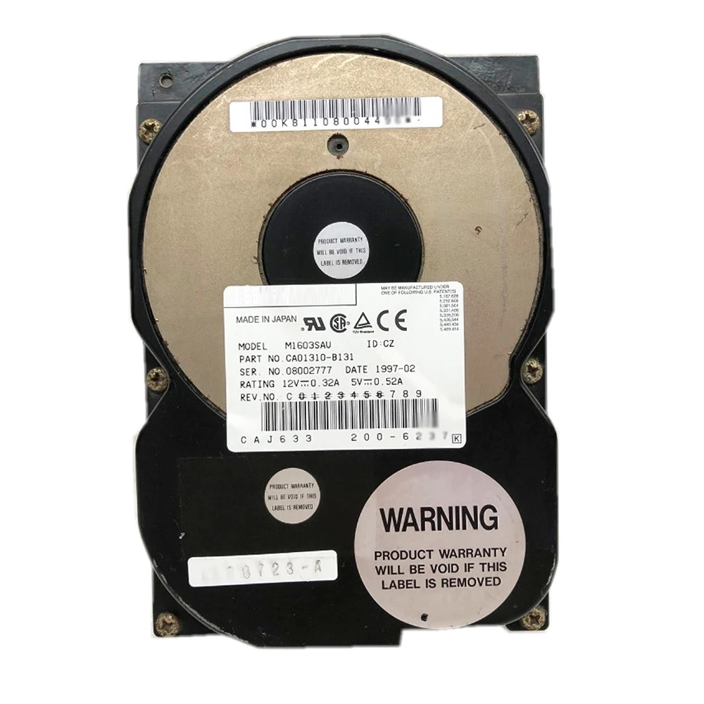 M1603SAU For FUJITSU Industrial Medical Device Hard Disk 500MB 50Pin SCSI PC Hard Drive