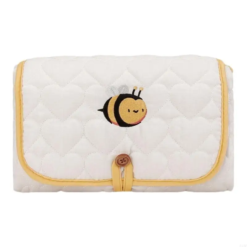 F19F Reisewechsel Mattenwindelwechselkissen tragbare Neugeborene -Cartoon -Musterblattpolster