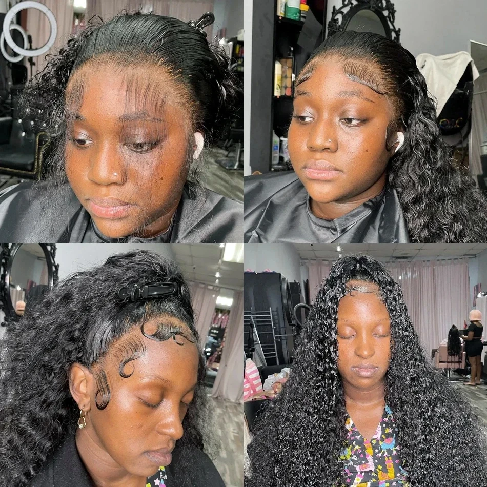 32 بوصة فضفاض موجة عميقة 13x4 HD الدانتيل الجبهة 100% الشعر البشري 5x5 الدانتيل إغلاق الباروكات 200 الكثافة قبل قطعها شعر مستعار برازيلي للنساء