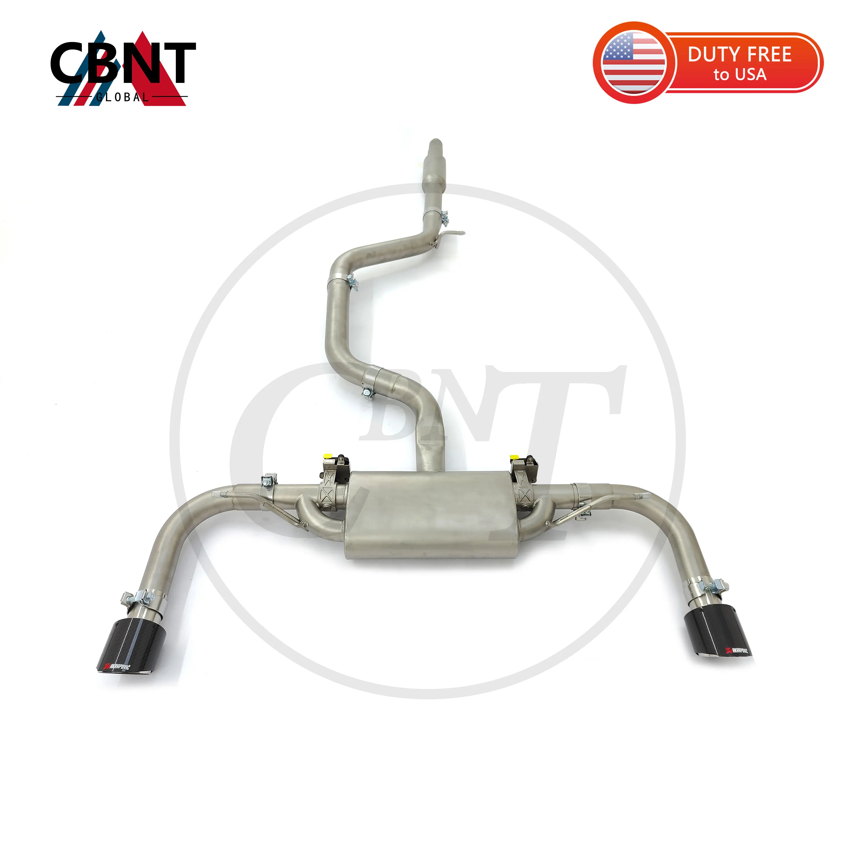 

CBNT Exhaust Pipe for VW GOLF 8 GTI 2.0T Valvetronic Exhaust Catback High Performance SS304 Exhaust Systems Muffler With Valve