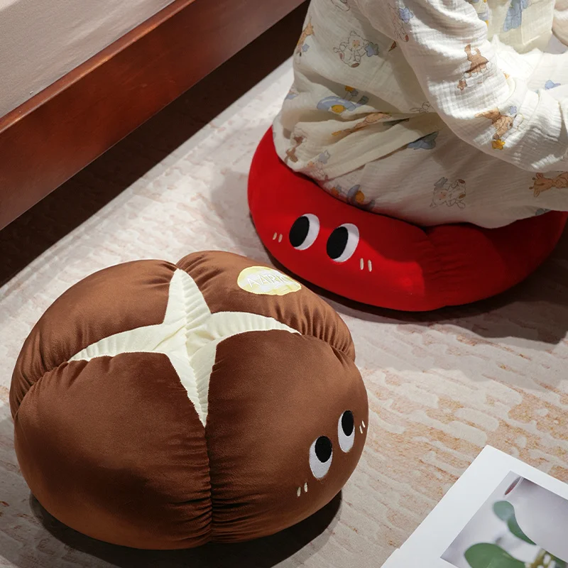 Soft Red Apple Mushroom Plush Cushion Simulated Plant Pillow Lovely Apple Toys for Home Decor Kids Christmas Birthday Gift