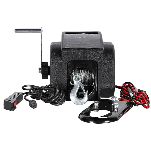 

12V 5000Lbs 500W Wireless Electric Winch | Portable SUV/Marine Self-Rescue Hoist Winch for Car Boat