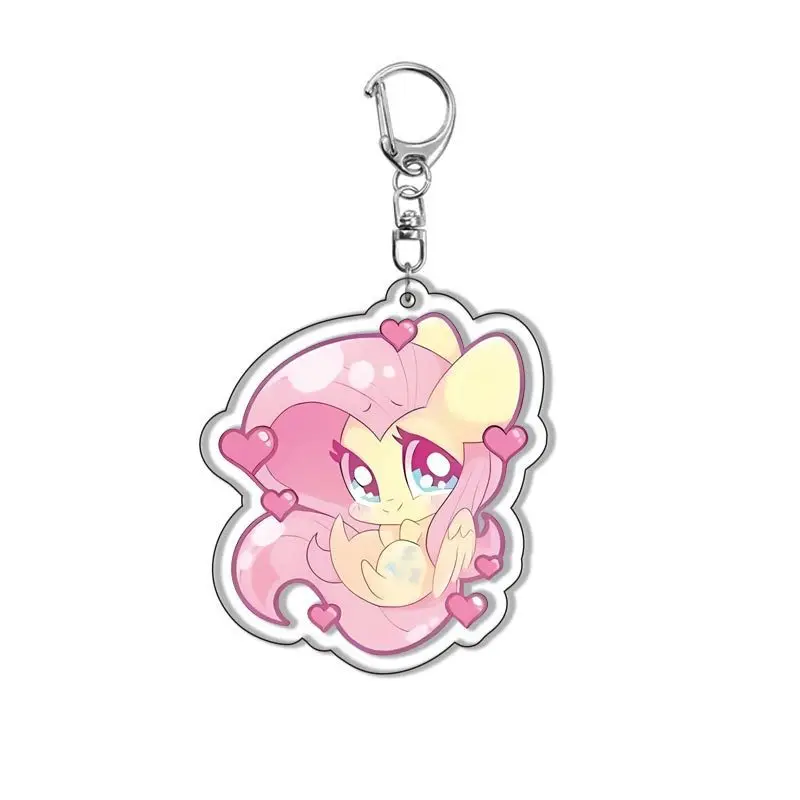 My Little Pony Anime Acrylic Cartoon Keychain Key Ring Bag Charms Creative Accessories Friends Girl Figure Jewelry Pendant Cute - view 5