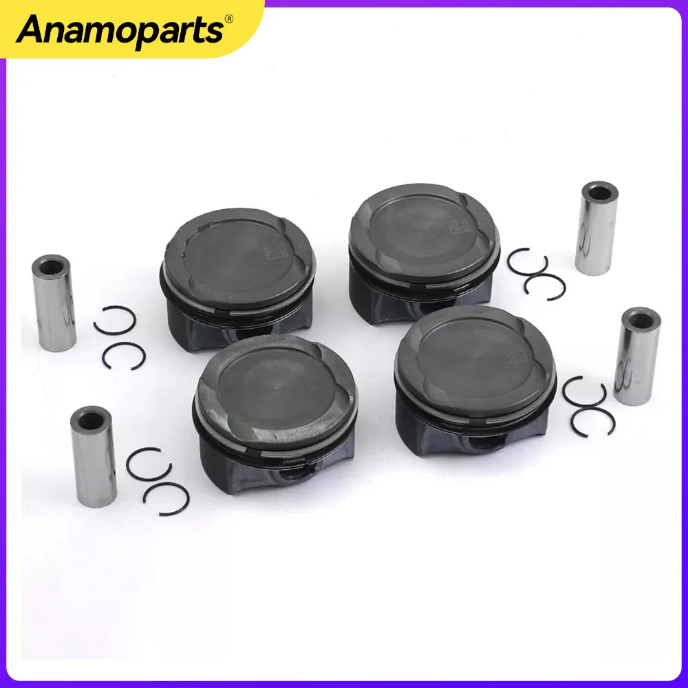 Engine Parts Pistons With Rings Set Fit 2.0 L T B4204T T4 T5 L4 Gas For Volvo S60 S90 V60 V90 XC60 XC90 2.0L 82mm STD 0.5 14-20