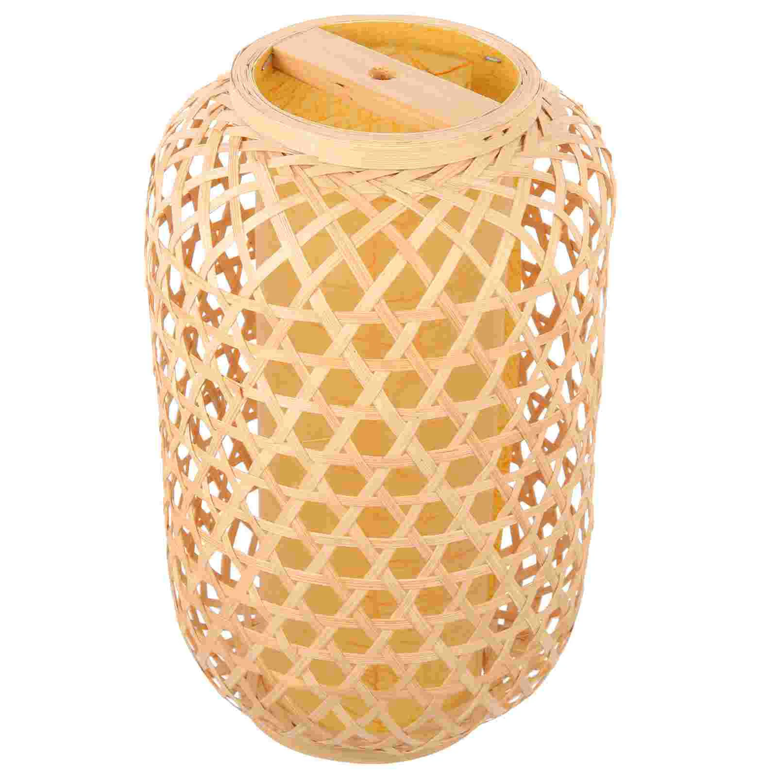 

Table Decor Rattan Pendant Light Bamboo Chandelier Lampshade Desk Household Small Lampshades Woven Replacement for Hotel Baby