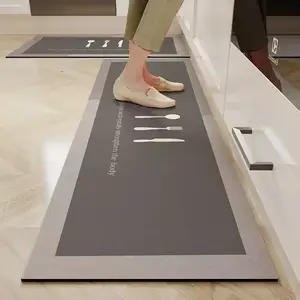 두꺼운 부엌 수상 흡수 바닥 매트 오일-흡수 비 슬립 매트 긴 방지 카펫 입구 바닥 매트 카펫 10 최고의 영업 러그 주방 - №6