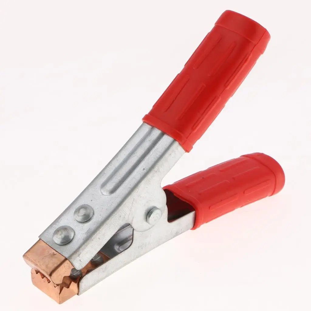 300A Spring Loaded Earth Clamp Welding Equipment Copper Alligator Clips for Spot Welding and Repair