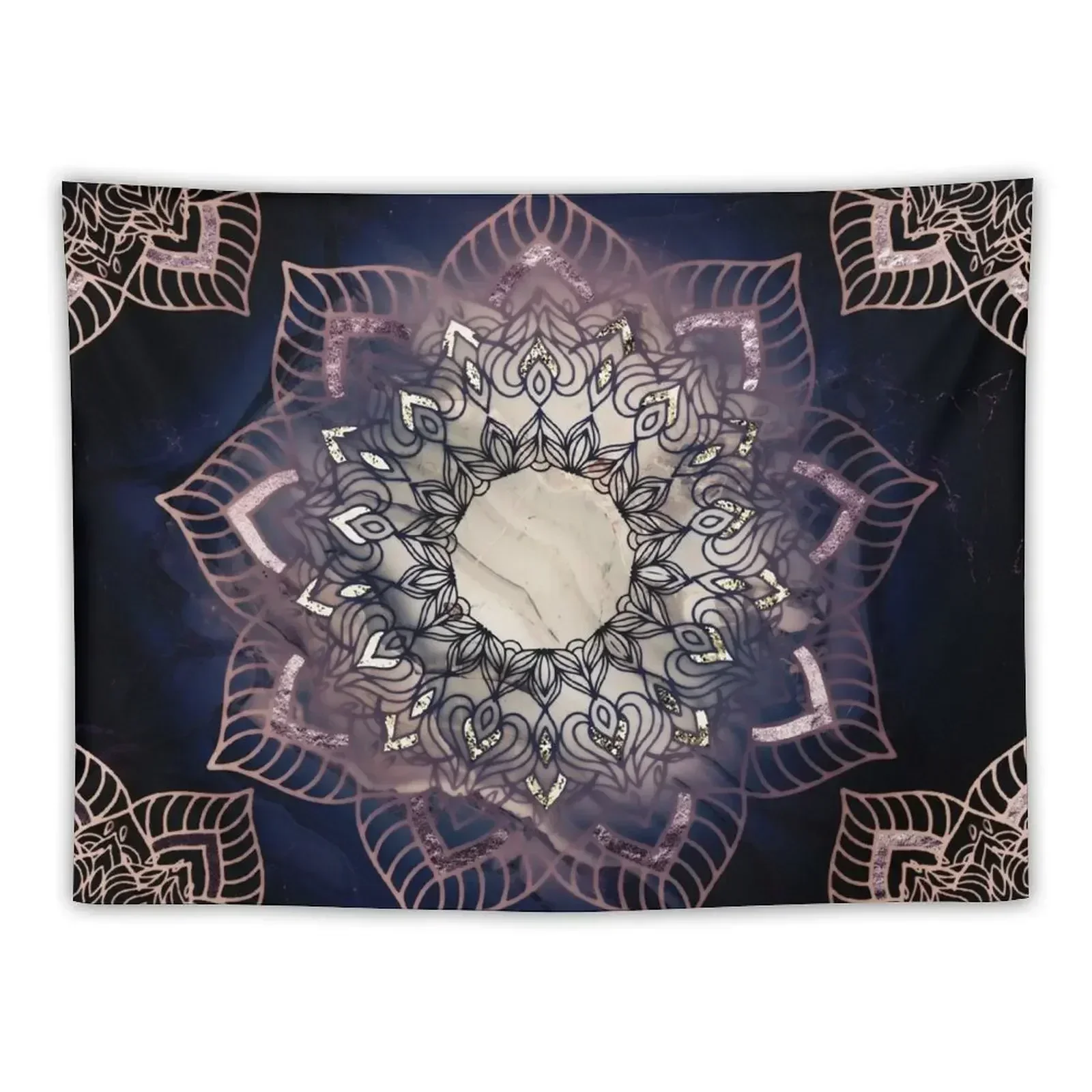 

Mandala - Dusty Purple Indigo and Silver - Bohemian Patterns Tapestry Room Decor House Decorations Home Supplies Tapestry