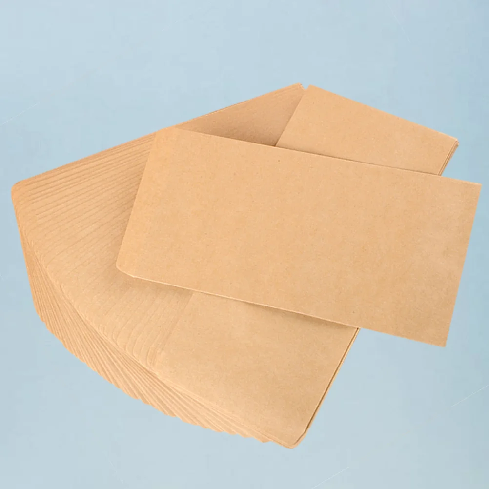 2 set 2 Sets Kraft Paper Envelopes Mini Flap Envelopes For Gift Cards Wedding Placeholders Name Tags Business Cards Thank You
