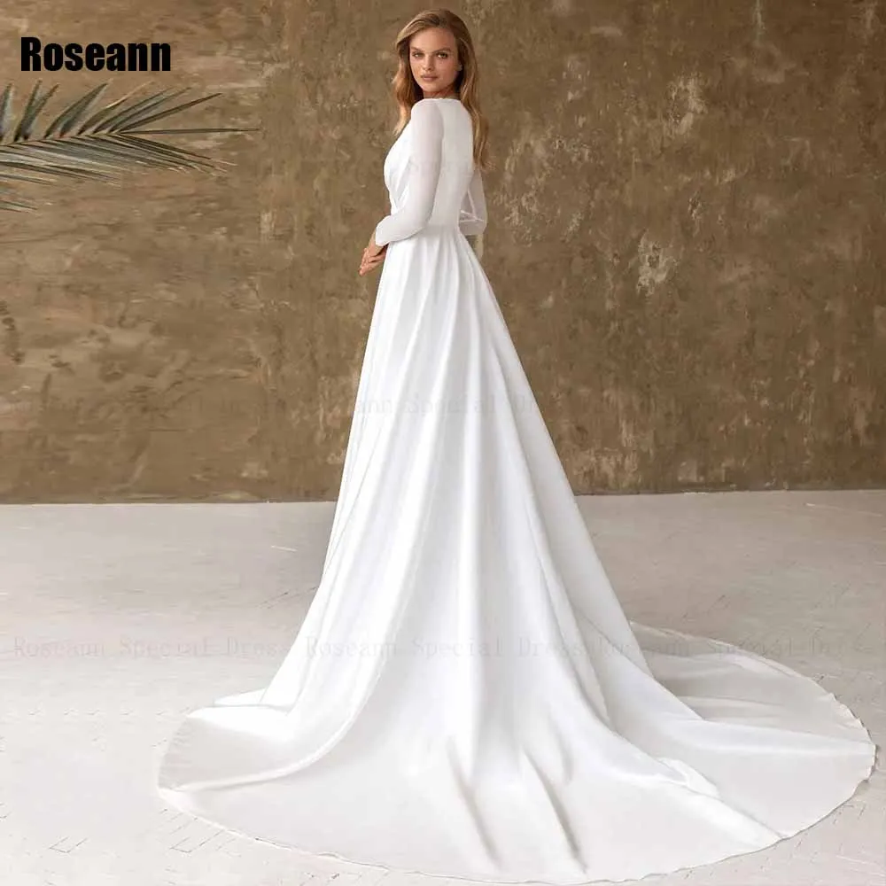 2024 New Design Exquisite A-line Wedding Dress Front Split Draped Pleat Open Back Bride Dresses Floor Length robe de mariée