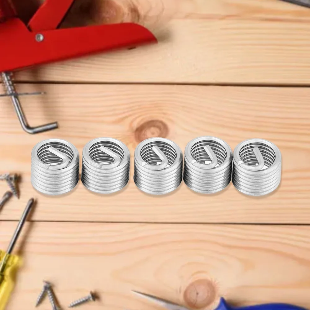 50pcs M8 x 1.25 x 1.5D Helical Threaded Inserts​ Coiled Wire Helical​ Thread Repair Insert​ Stainless Steel​