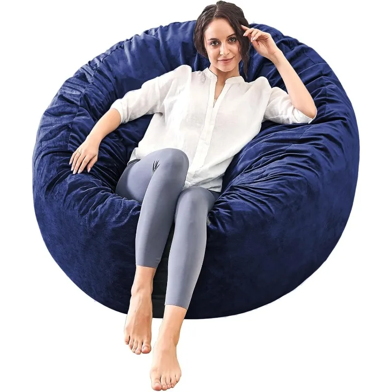 

Bean Bag Chairs for Adults Memory Foam Furniture BeanBag Chair Kids/Teens Sofa with Soft Micro Fiber Cover Round Fluffy