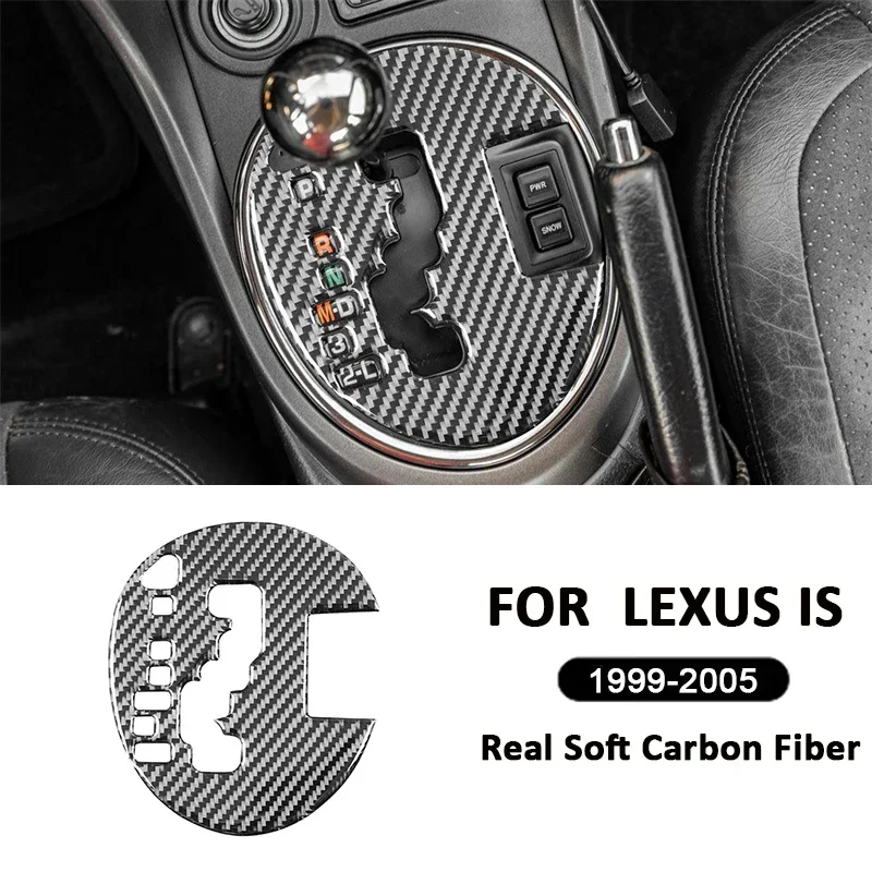

For LEXUS IS 1999-2005 Carbon Fiber Car Accessories Central Console Gear Shifter Panel Trim Frame Interior Decoration Sticker