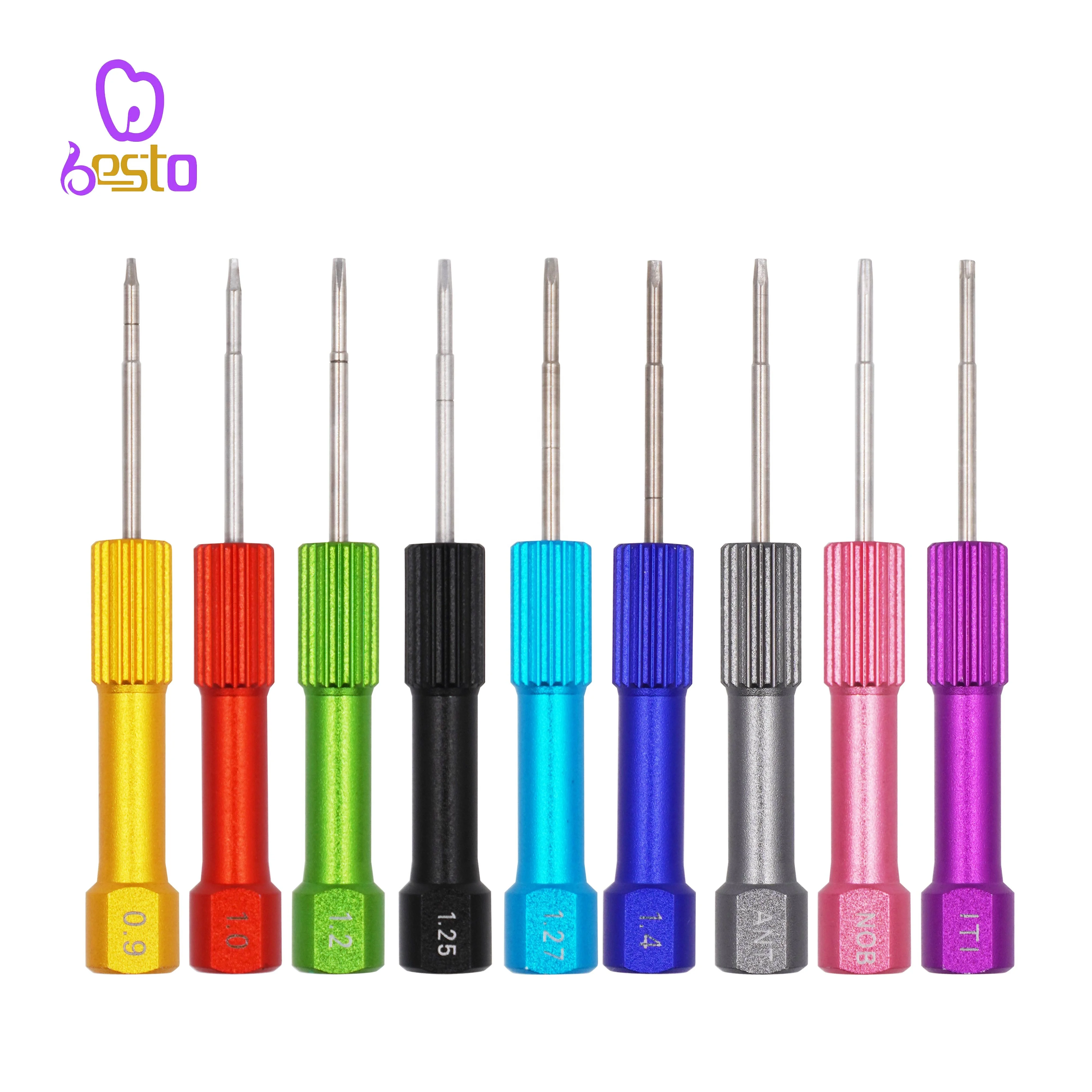 New Style den tal imp lant Screw Driver Prosthetic Tools Kit Micro Screwdriver denti stry Universal Hand Prosthetic Driver Set