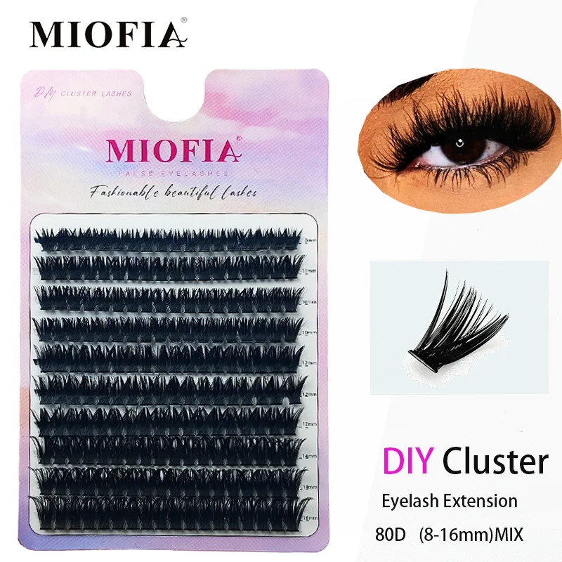 1 box 160/200 Bundles Mink Eyelashes 10 Rows DIY False Lashes Extension Russia Natural Individual Eyelash Cluster Makeup Tools