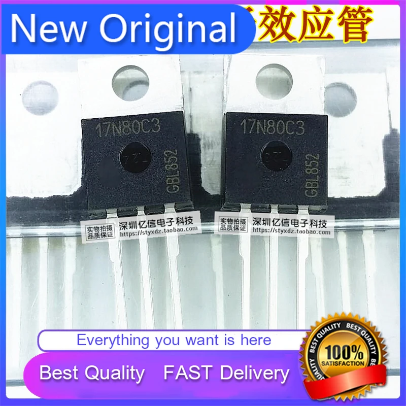5Pcs/Lot New Original 17N80C3 PLATINUM 17N80 Field Effect Tube 800V17A TO220 TILTA Good Quality