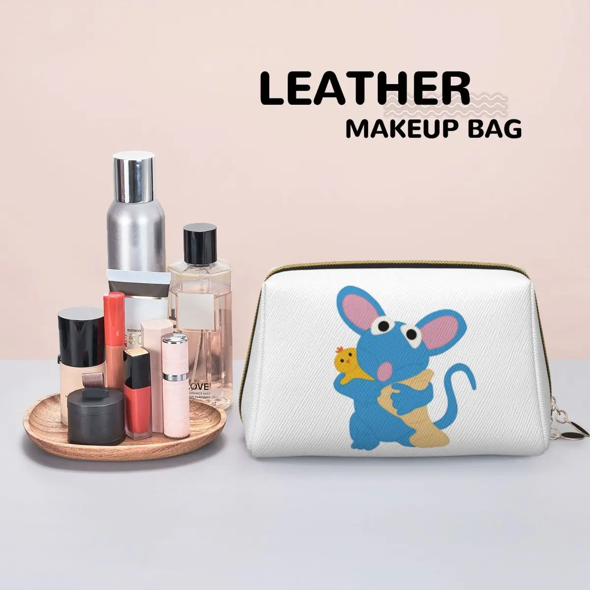 Tutter - Bear In The Big Blue House Women Cosmetic Bags Travel Makeup Organizer Pouch Toiletry Storage Dopp Kit Box