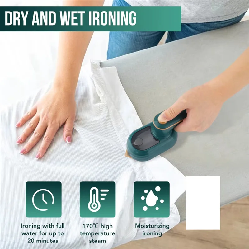 

AY03-Mini Garment Steamer For Clothes, Handheld Steam Iron With Dual Ironing Modes, Ideal For Home & Travel Use US Plug
