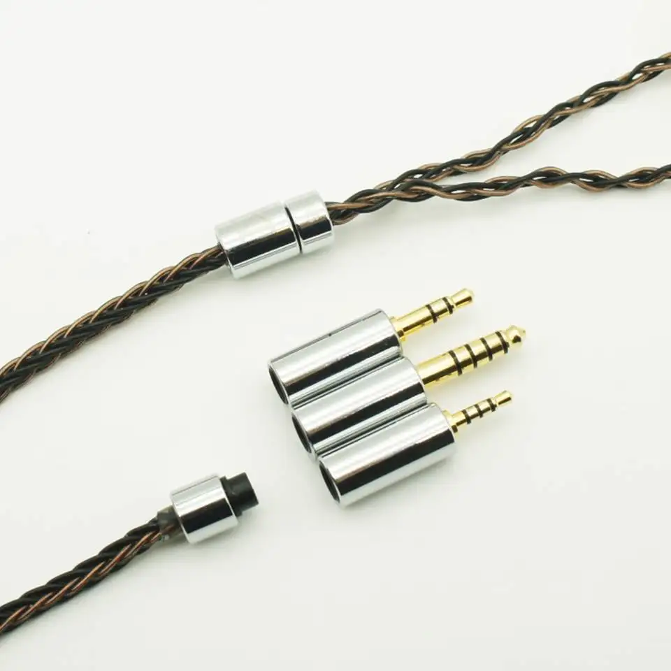 ISN Audio H8Plus 8 Strands 19 Cores Single Crystal Copper Sliver-plated Mixed Earphone Replacement Cable With 3-In-1 Modular